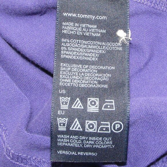 TOMMY HILFIGER Polo Shirt, S, Purple, Embroidered - Picture 11 of 12